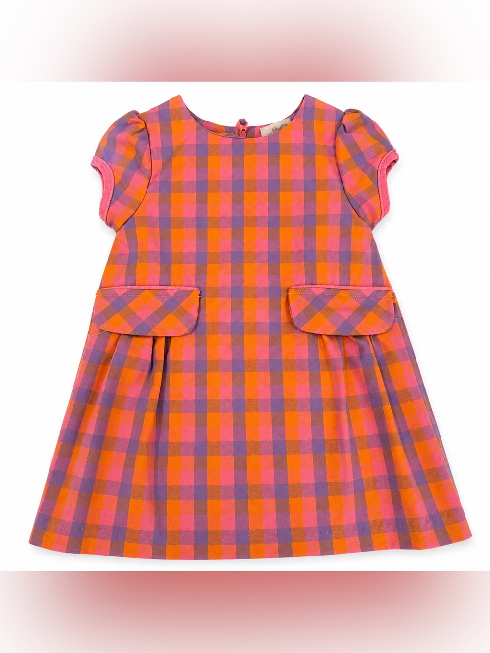 TBBC - Betts Bow Dress in Autumn Plaid
Pink Orange Purple